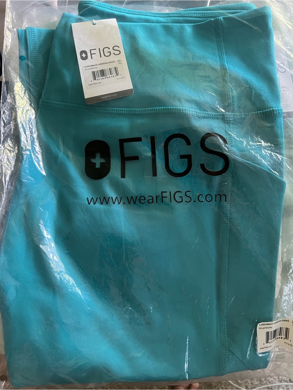 Figs Teal Performance Underscrub Leggings
